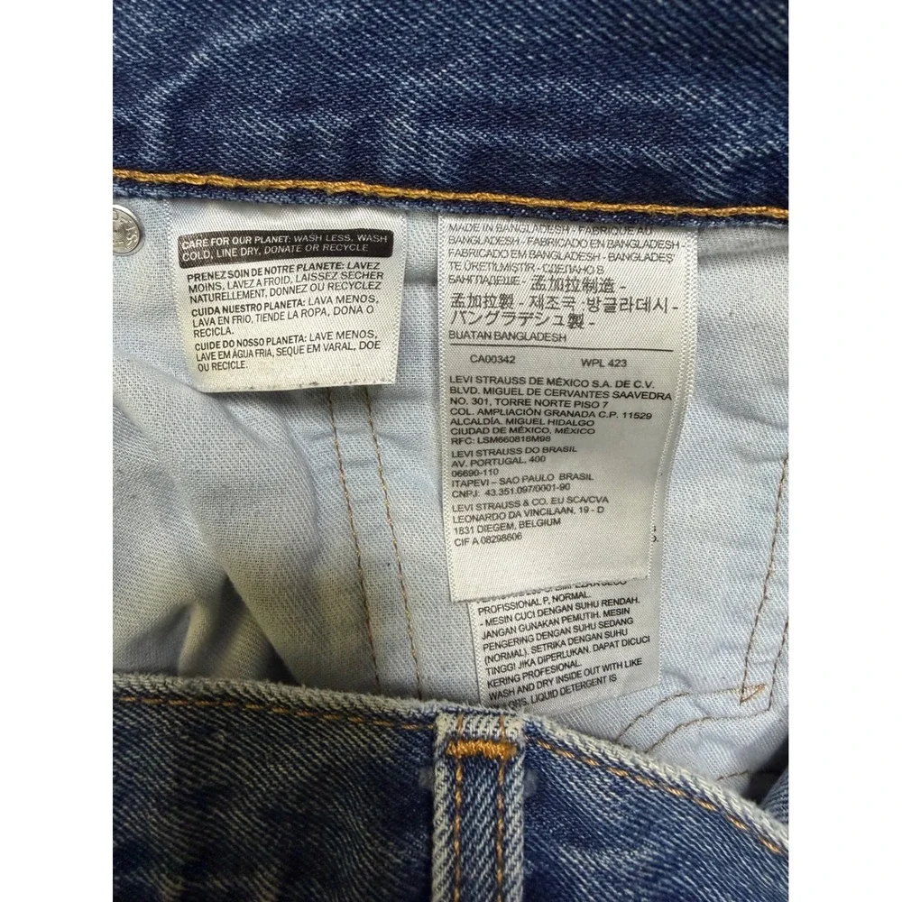 Levi's 505 Jeans Mens 38x29 Blue Regular Fit Straight Leg Denim Pants